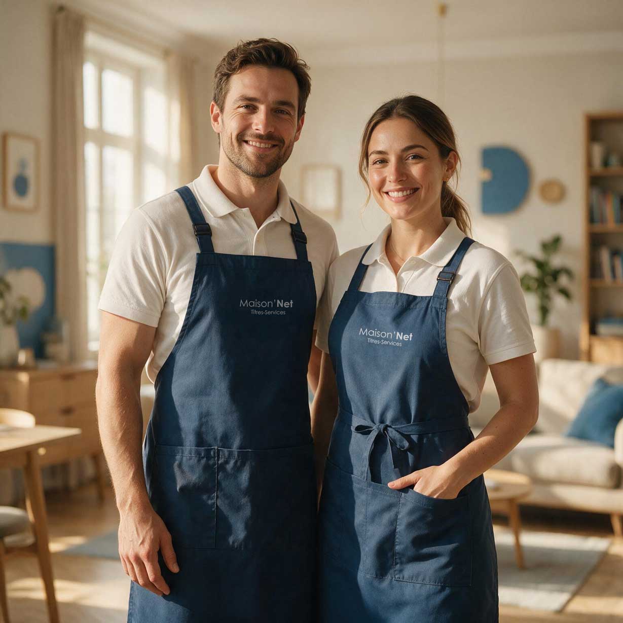 Équipe Maison'Net en tenue de travail
