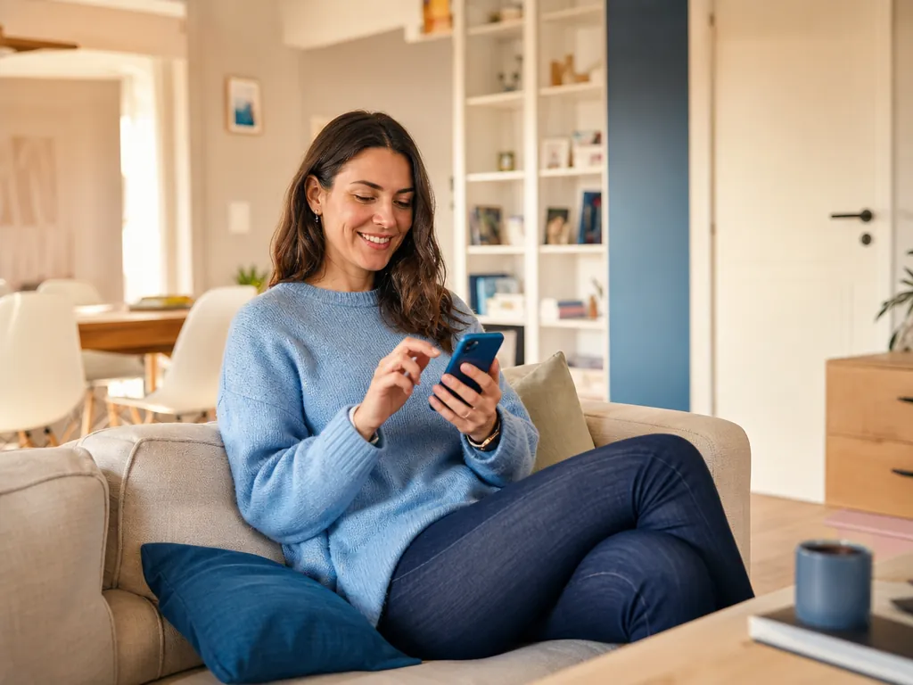 Cliente profitant de son temps libre à Ixelles grâce à Maison'Net